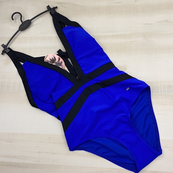 TED BAKER LONDON Triangle Cutout OnePiece Swimsuit - Picture 2 of 13